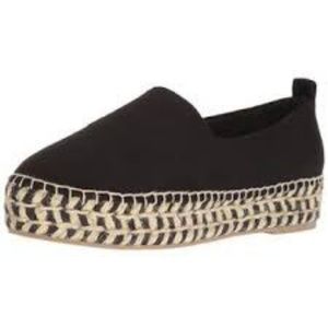 Steve Madden Suede Close Toed Espadrille in Black